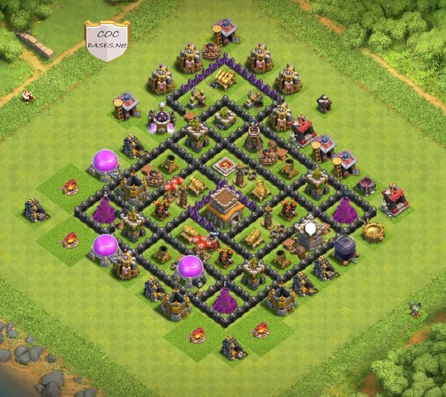 coc th8 base layout link