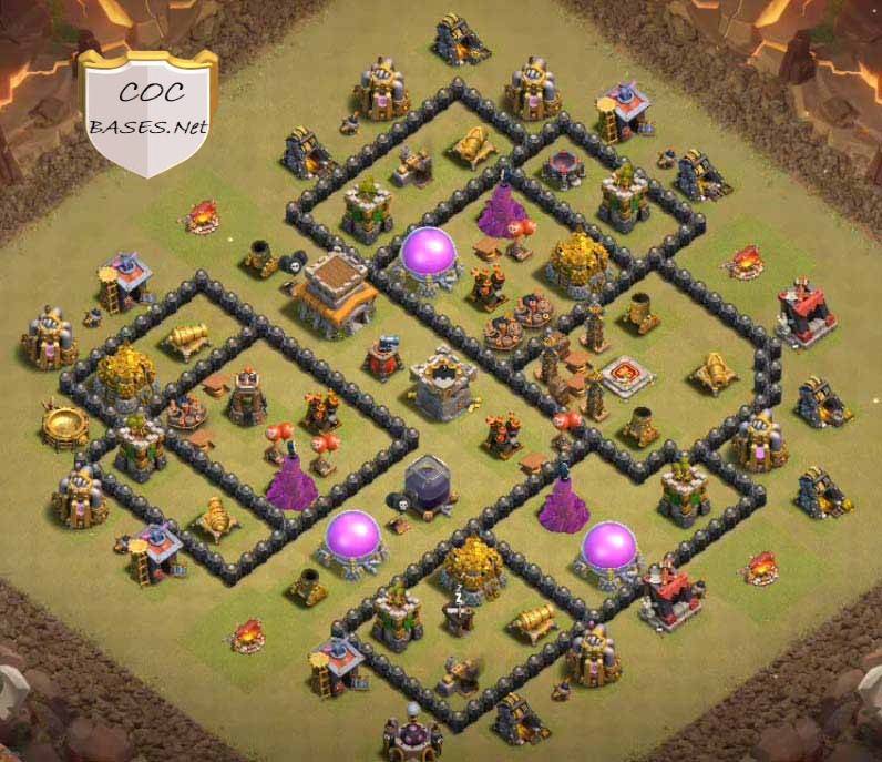 coc th8 war base build