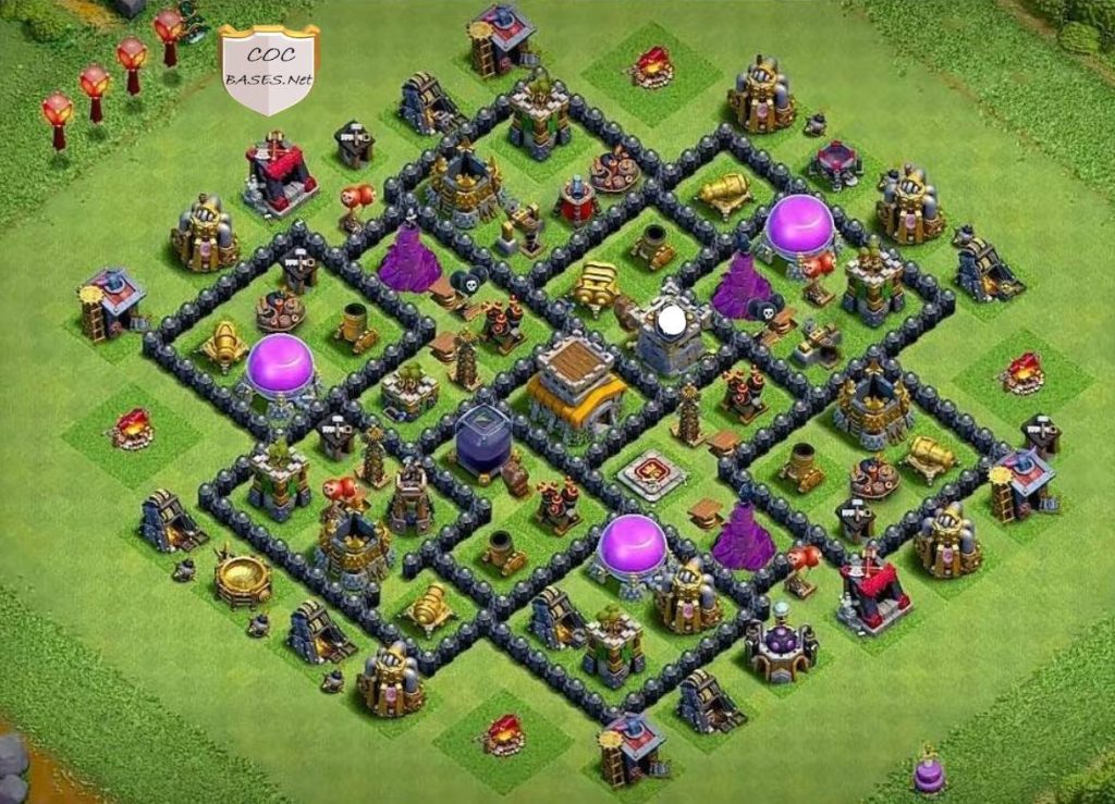 coc th8 war base design