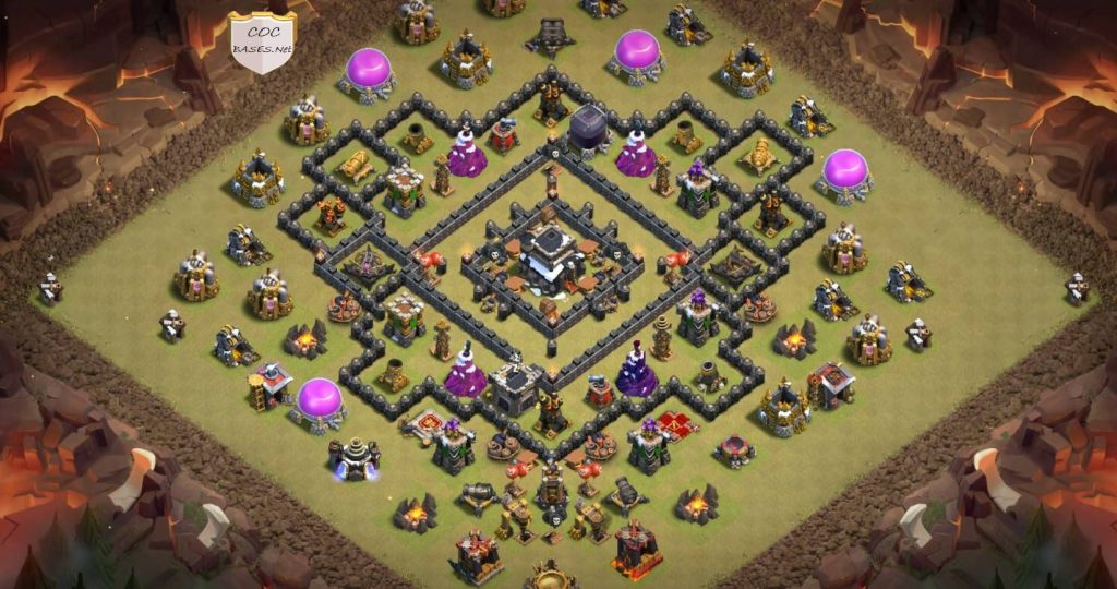 coc th9 base layout link