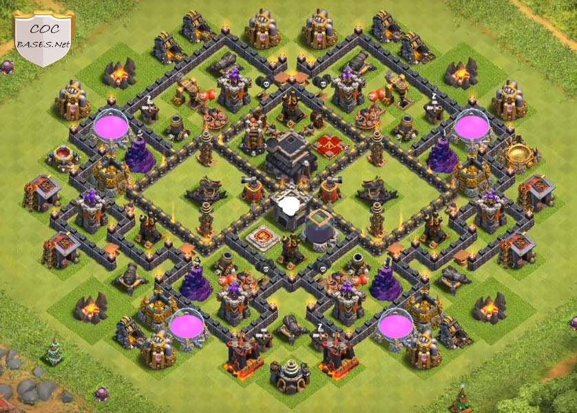 coc th9 trophy base design