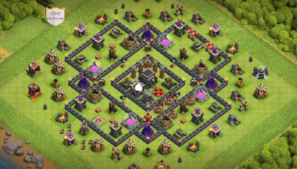 coc th9 trophy base layout link