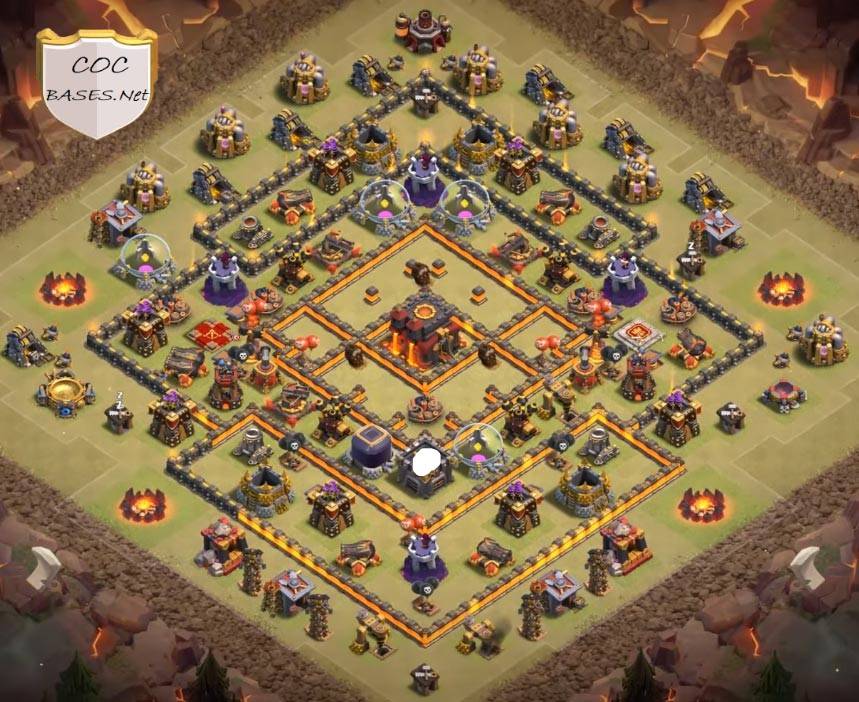 coc town hall 10 layout design pic download