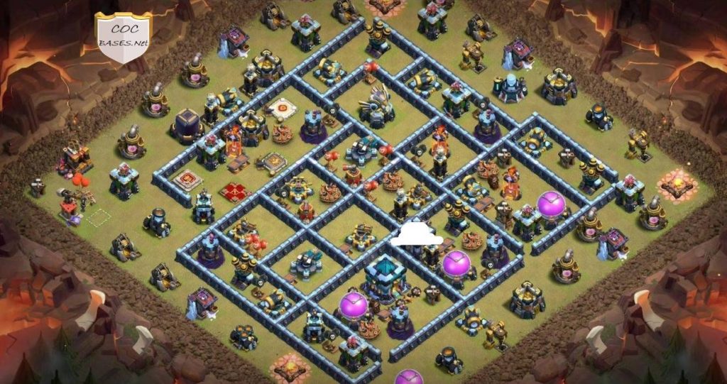 coc town hall 13 war base