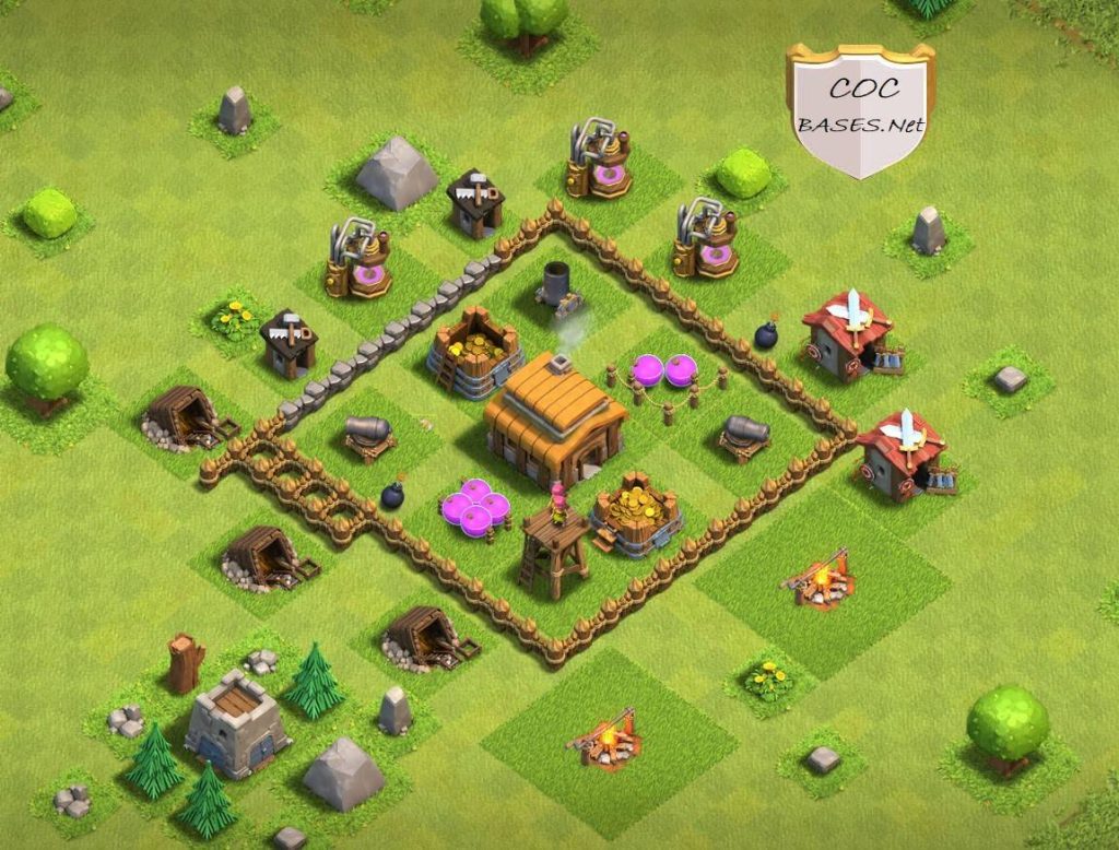 coc town hall 3 base