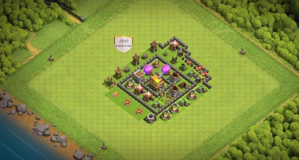 coc town hall 5 hybrid layout design link download