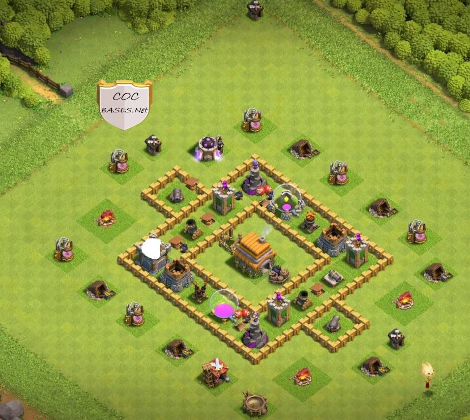 coc town hall 6 hybrid base