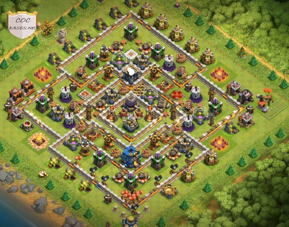 coc townhall 12 layout anti loot protection pic download