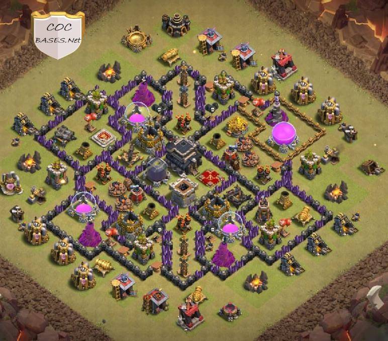 coc trophy base layout design town halll 9