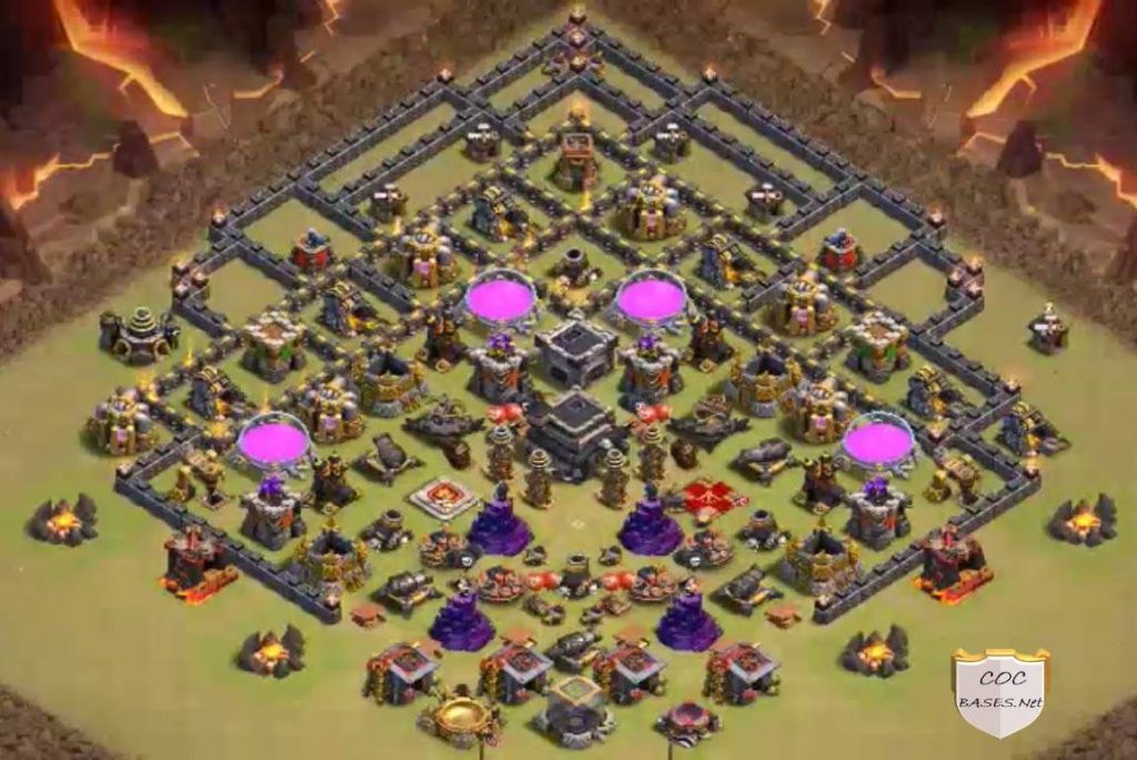 coc trophy push layout town hall 9