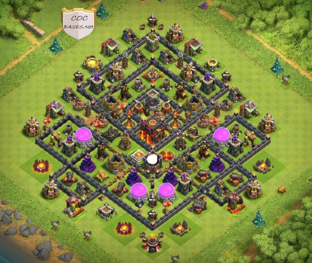 coc trophy push town hall 10 base layout and links