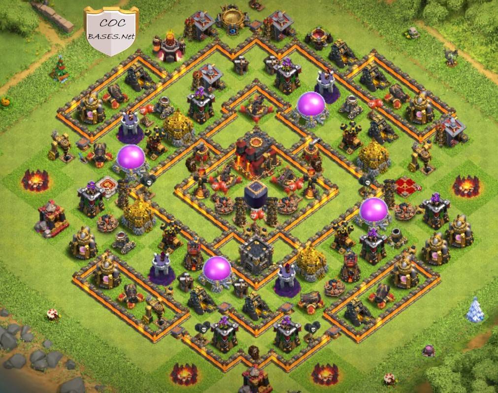 coc trophy push town hall 10 base layout link