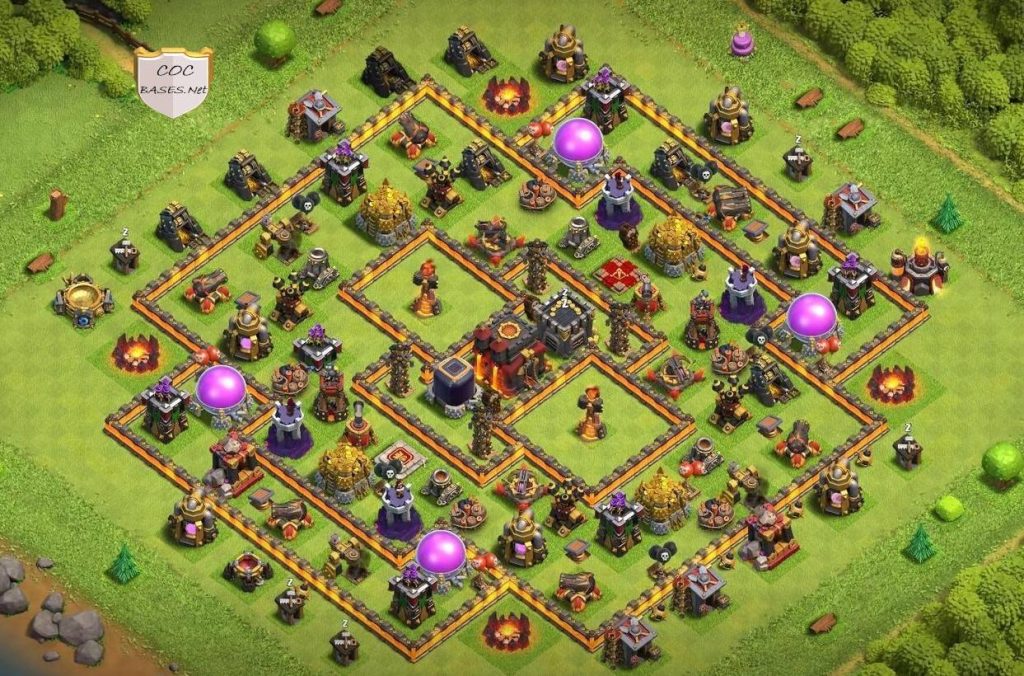 coc trophy push town hall 10 base link