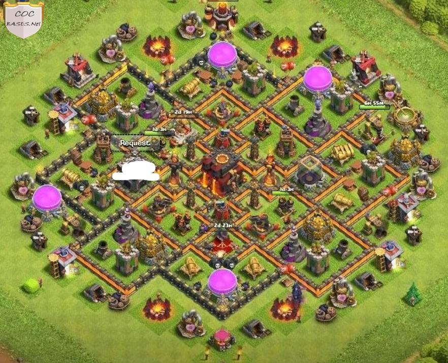 coc trophy push town hall 10 base link anti everything