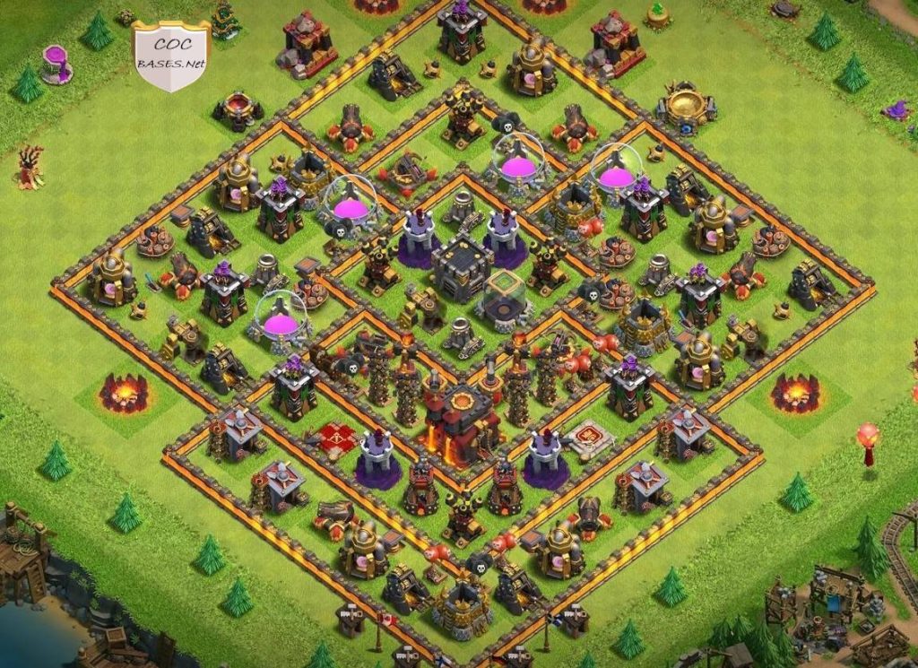 coc trophy push town hall 10 best base link