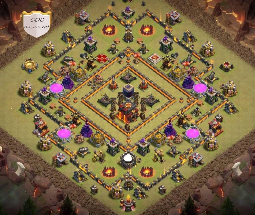 coc trophy push town hall 10 cwl base