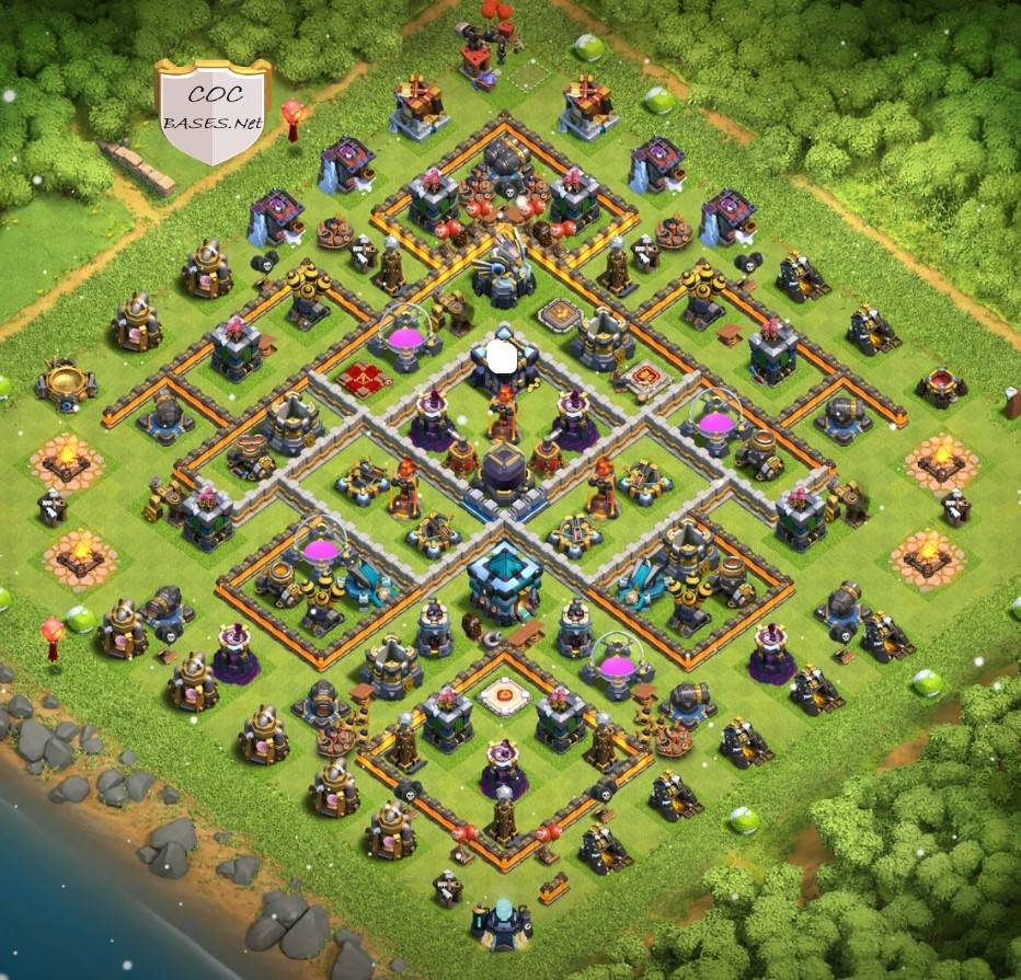 coc trophy th13 island base