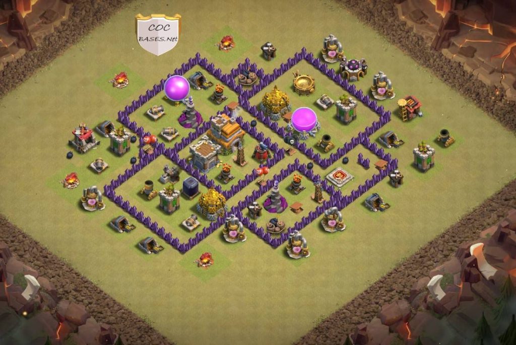 coc trophy town hall 7 base layout and links