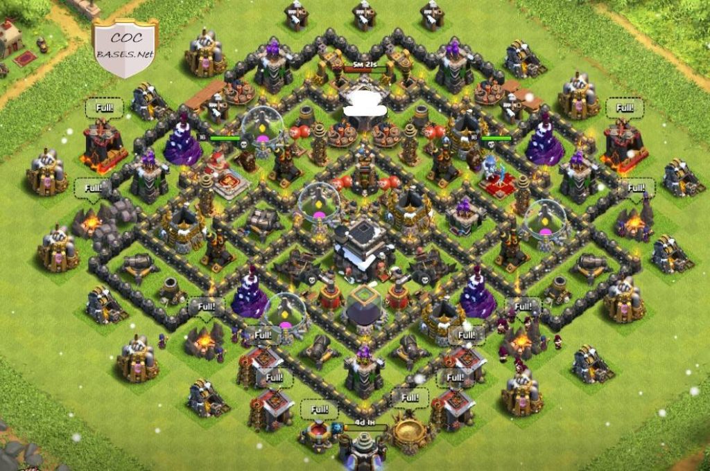 coc trophy town hall 9 defense base
