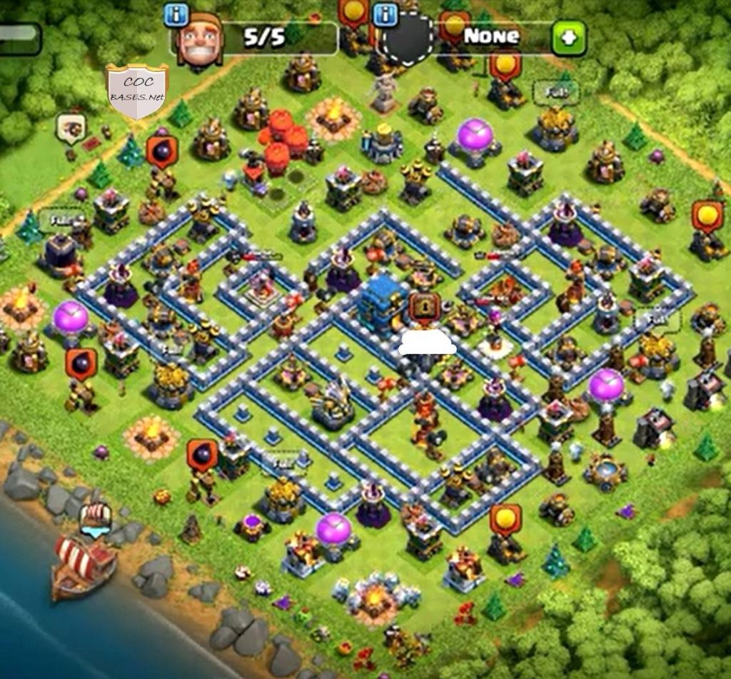 coc war town hall 12 base layout and links