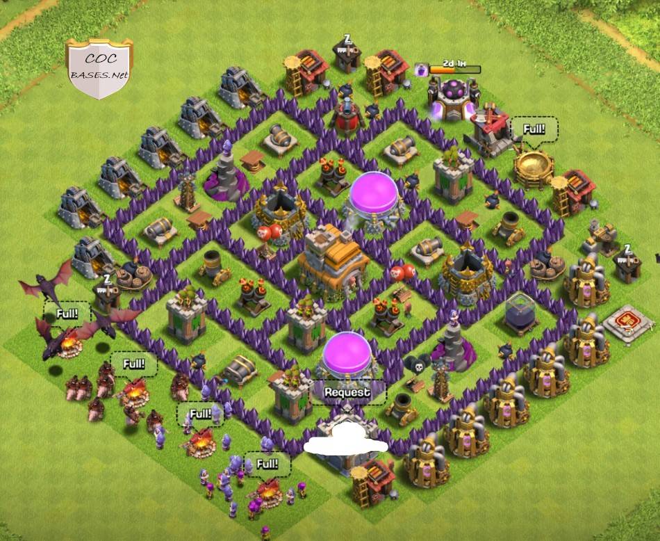 dark elixir farming layout link town hall 7