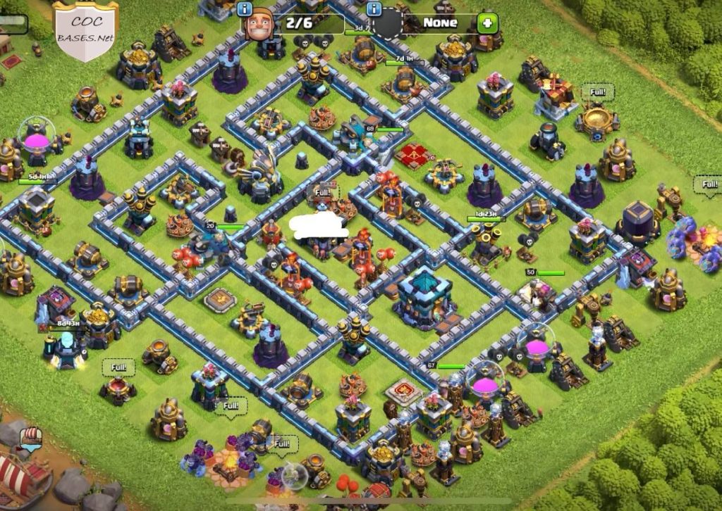 exceptional town hall 13 war base anti 2 star