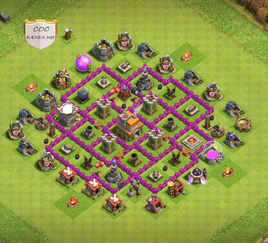 exceptional town hall 7 trophy layout link