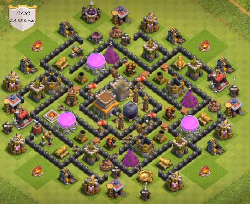 exceptional town hall 8 hybrid base anti 2 star