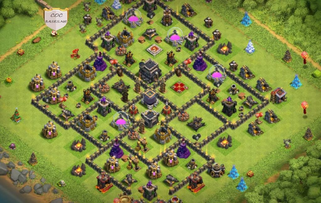 exceptional town hall 9 hybrid base anti 2 star