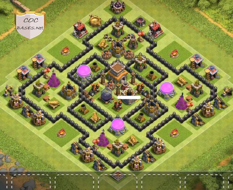 farming town hall 8 base link design