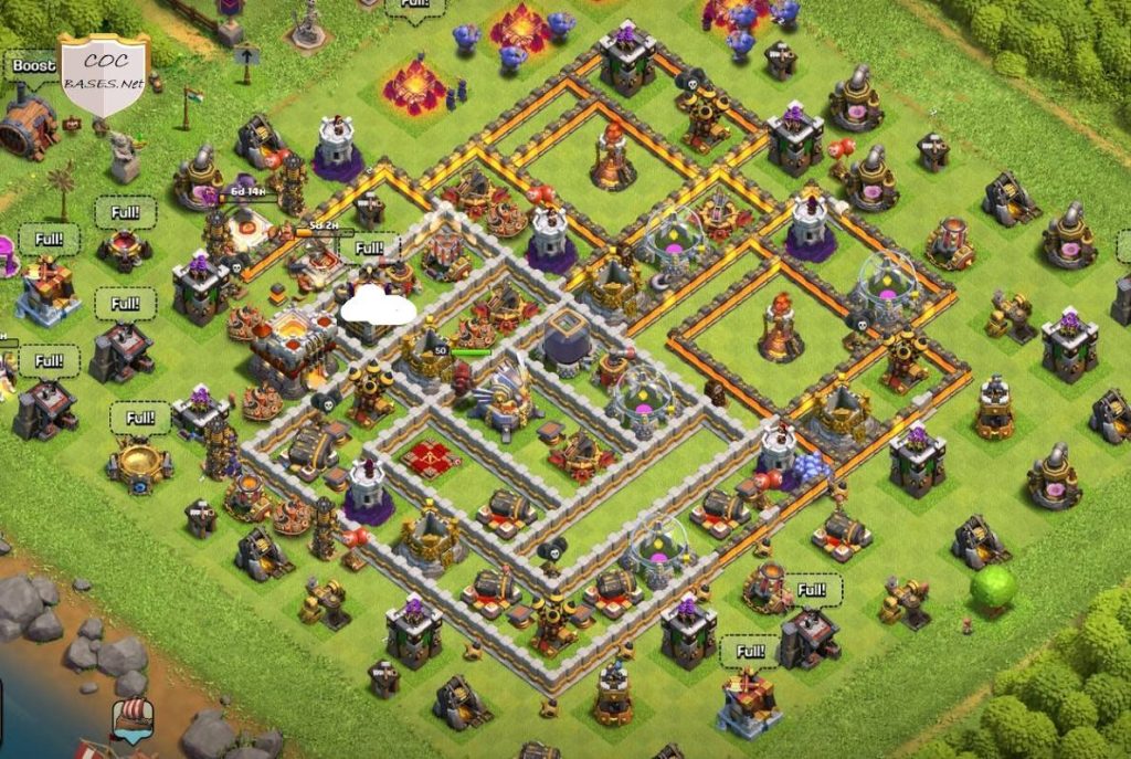 gold and elixir farming protector th11 layout link