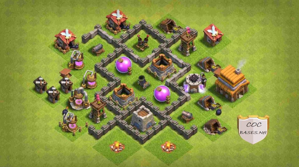 gold and elixir farming protector th4 layout link