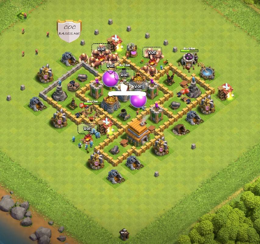 gold and elixir farming protector th6 layout link
