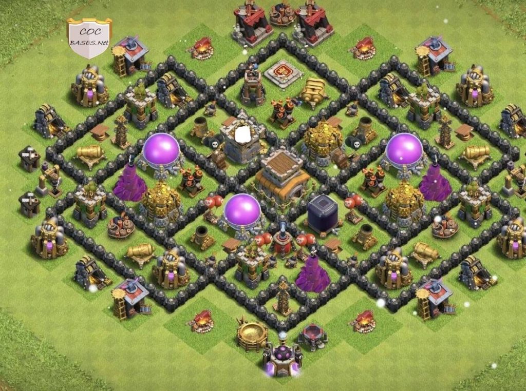 gold and elixir farming protector th8 layout link