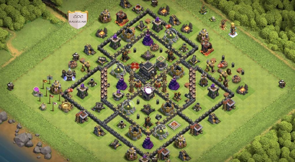gold and elixir farming protector th9 layout link