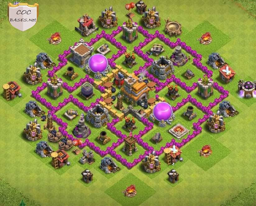 gold and elixir farming protector town hall 7 layout link