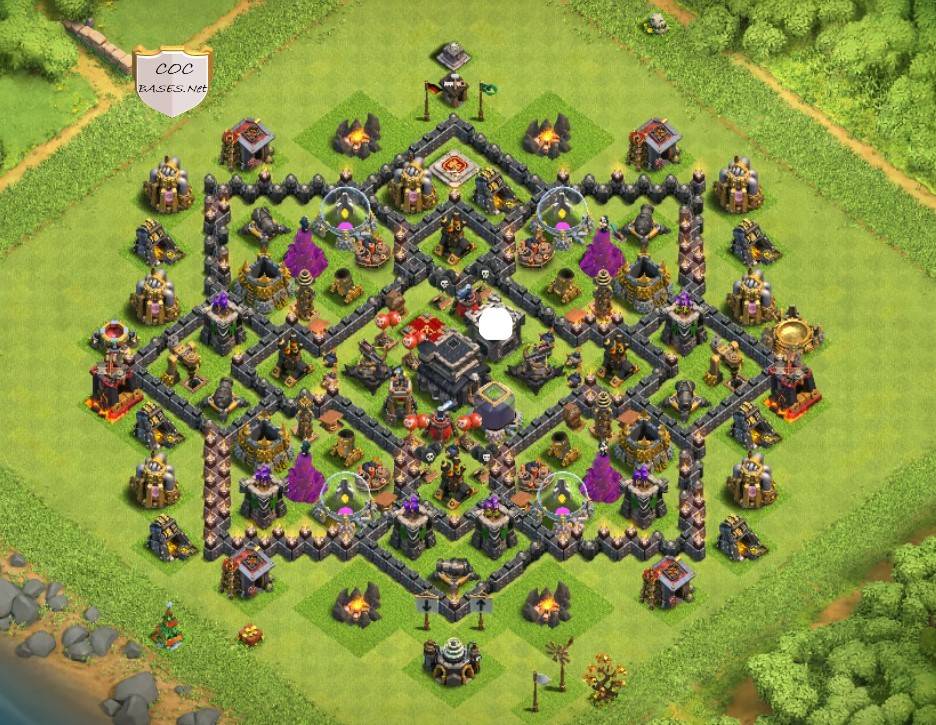 good level 9 trophy base layout link anti 3 stars