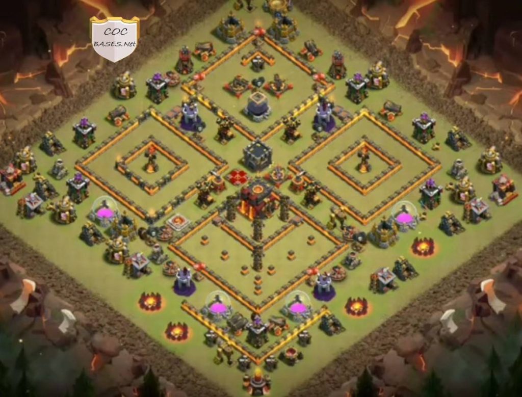 good town hall 10 war base link