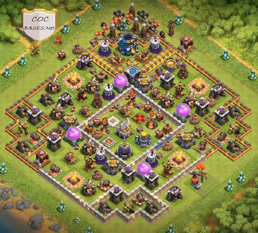 loot protection coc th12 base design with image download