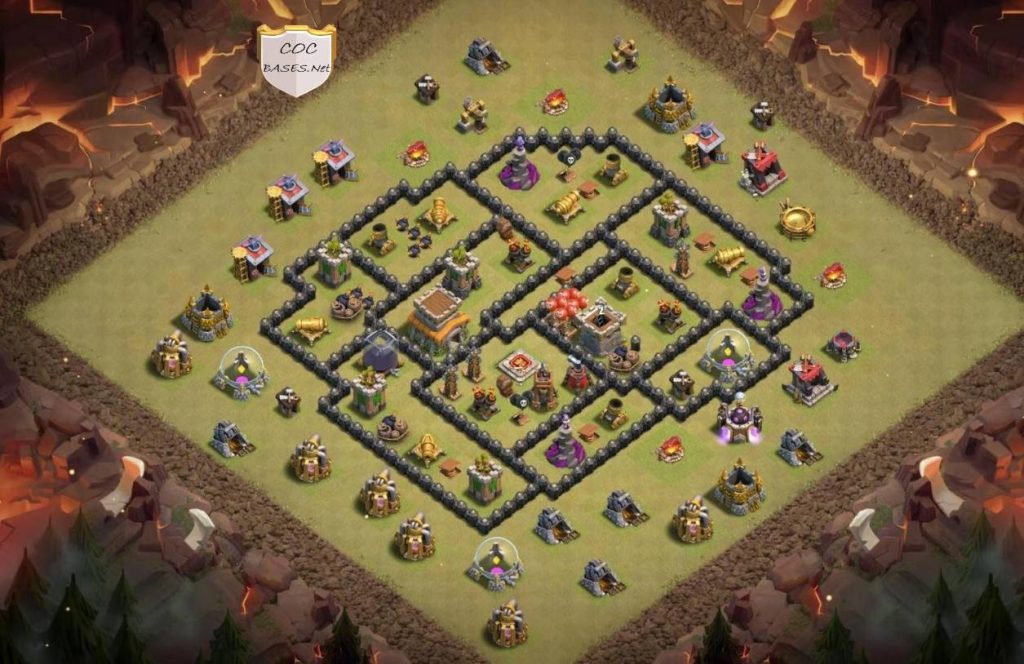 new th8 war base anti 3 star