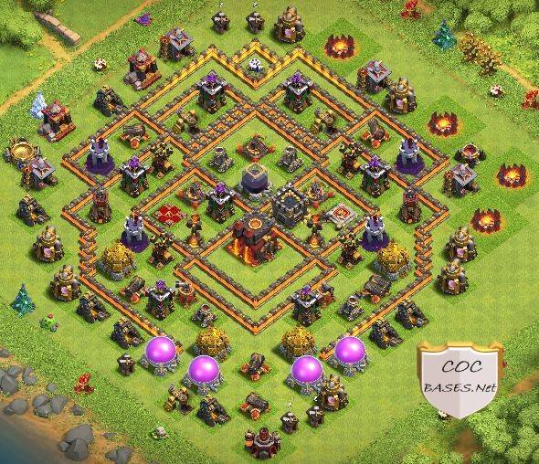 th10 clash of clans trophy pushing base design layout