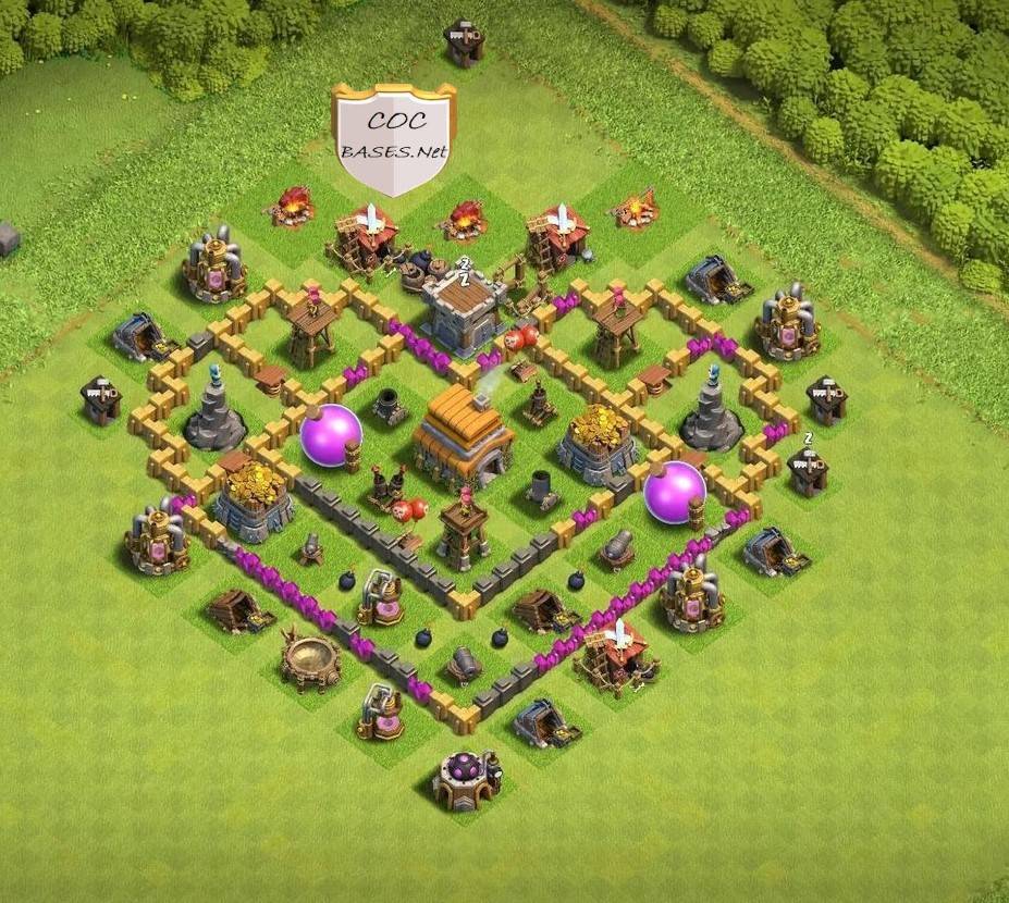 th6 farming base clash of clans