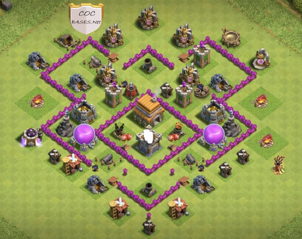 th6 trophy base anti 2 star with bomb tower