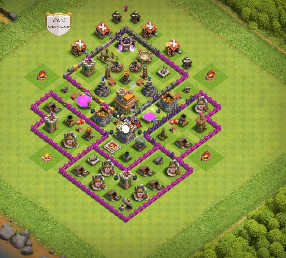 th7 farming base anti air and ground