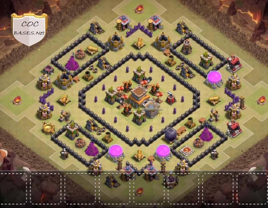 th8 war base 3 star anti dragon