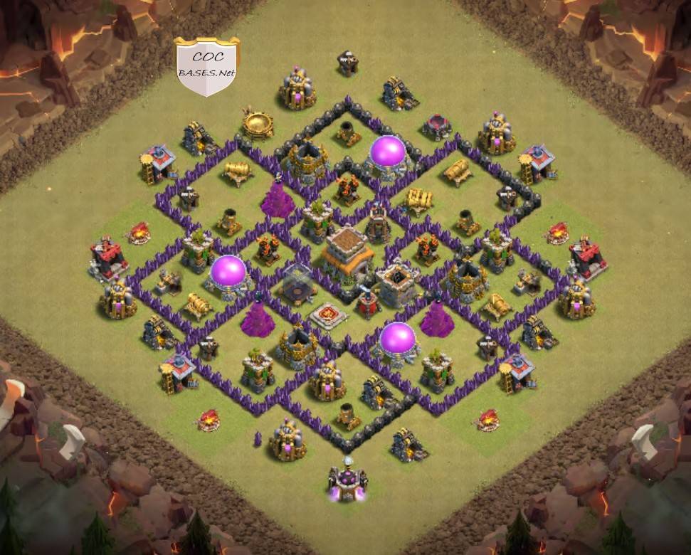 th8 war base anti zap dragon