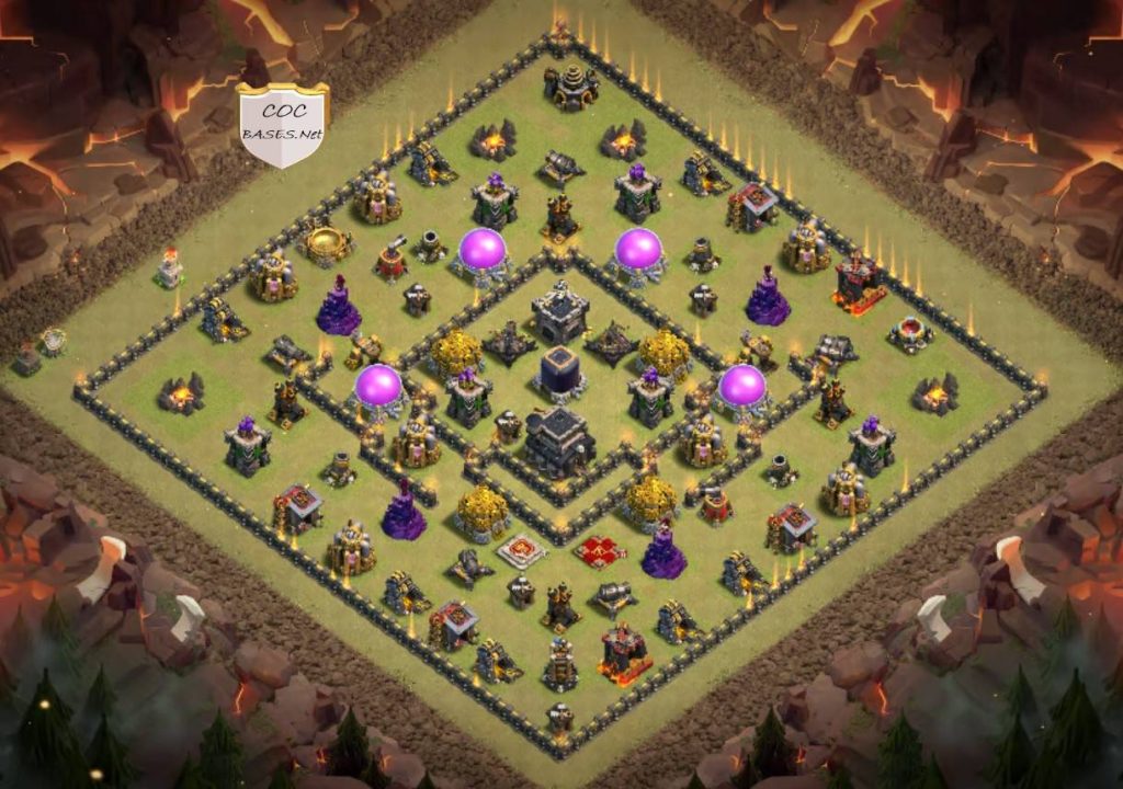 th9 trophy base clan castle center