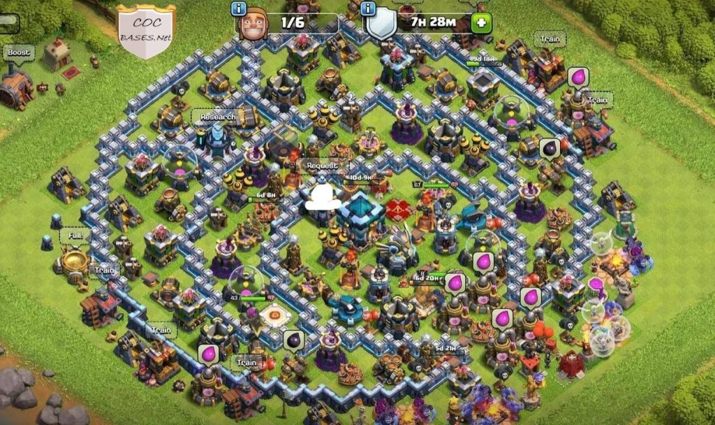 the best town hall 13 hybrid base