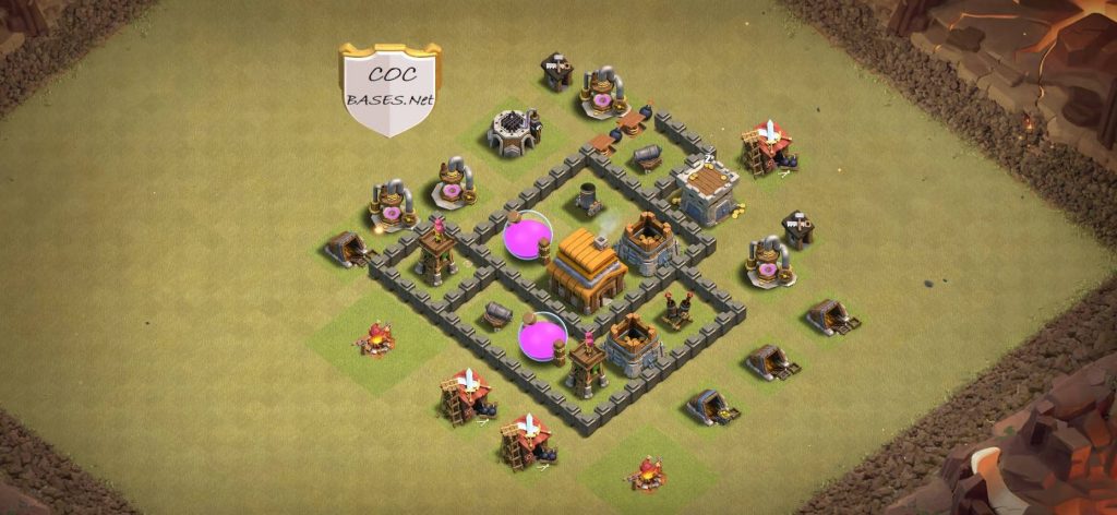 the best town hall 4 farming base