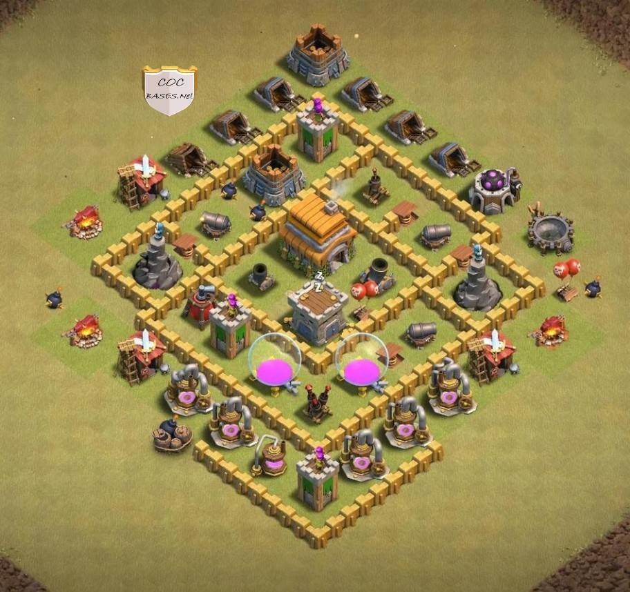 the best town hall 6 hybrid base